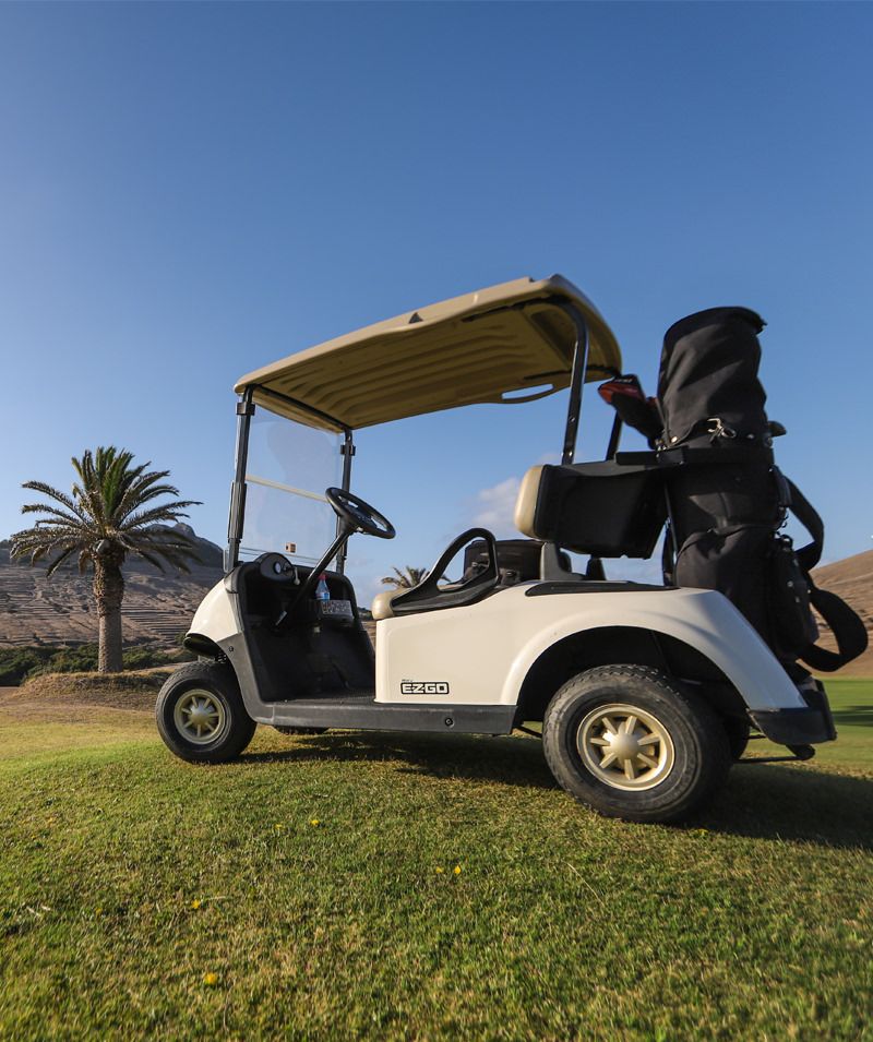 Golf buggy on Madeira Island